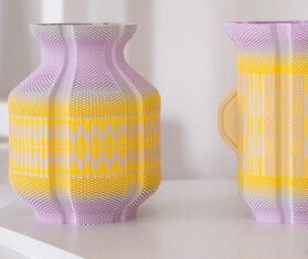 Wontek 'Ancient Aliens' vase no. 2, lilac, yellow and gray MULTICOLOUR WONT26VAS045MUL