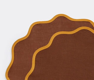 La DoubleJ 'Rainbow Chocolate Cloud' tablemat, set of two BROWN LADJ23CLO956BRW
