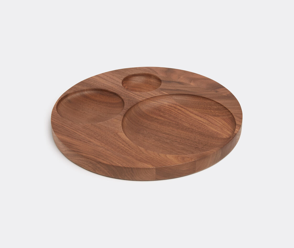 TRE PRODUCT 'MOLN' TRAY IN BROWN MILLED SOLID AMERICAN WALNUT W