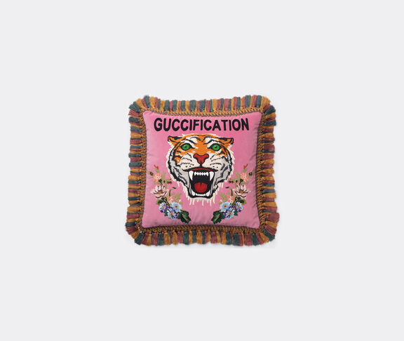 Gucci 'Guccification' velvet cushion Pink ${masterID}