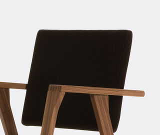 Cassina 'Luisa' small armchair, black, american walnut BROWN CASS21LUI763BLK
