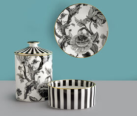 Simone Guidarelli Home 'Secret Garden' lidded vase, black and white MULTICOLOUR SIMO26SOU133MUL