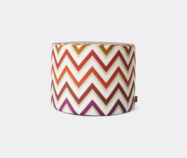 Missoni 'Watamu' cylindrical pouf, red multicolor MULTICOLOUR MIHO25WAT171RED