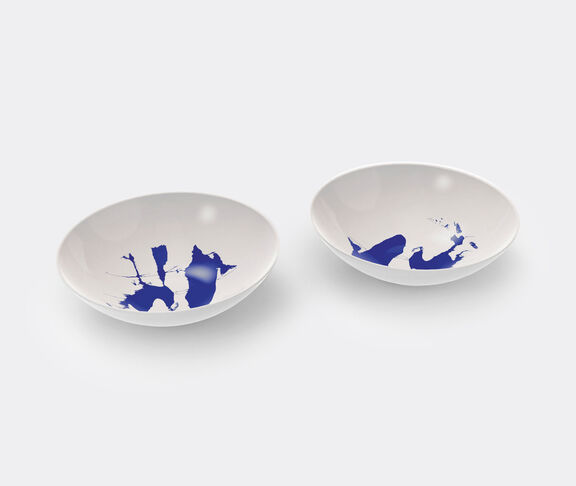 Cassina 'Le Monde de Charlotte Perriand, Neige', soup plates, set of two White and blue ${masterID}