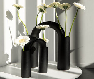 XLBoom Bridge' vase, M, black BLACK XLBO20BRI476BLK