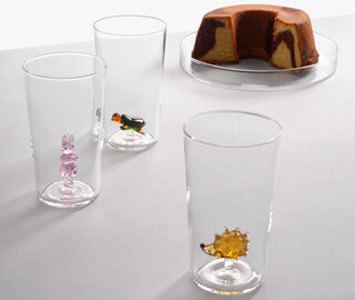 Ichendorf Milano 'Animal Farm' glass, set of six MULTICOLOUR ICMI23ANI059MUL