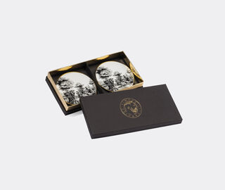 Simone Guidarelli Home 'Imperial Garden' coaster, set of two, black and white MULTICOLOUR SIMO26SOU907MUL