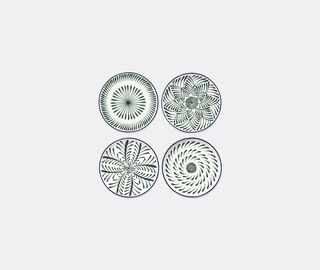Serax 'Bazaar' breakfast plate, set of four, green and blue MULTICOLOUR SERA26BRE957YEL