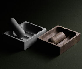 Tino Seubert Studio 'Flute' pestle and mortar, grey GREY TISE17SPI297GRY
