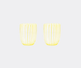 Aquazzura Casa &#39;Capri Stripe&#39; tumbler, set of two, light yellow YELLOW AQUA23CAP394YEL