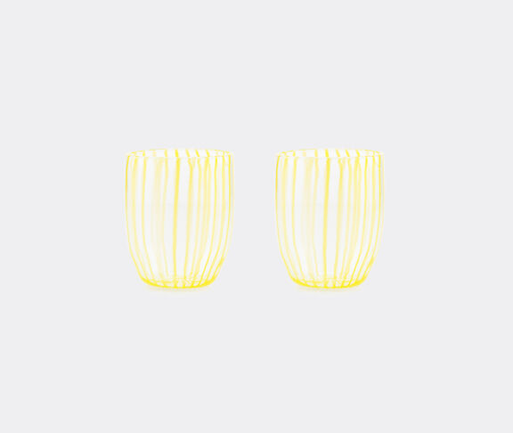 Aquazzura Casa 'Capri Stripe' tumbler, set of two, light yellow undefined ${masterID}