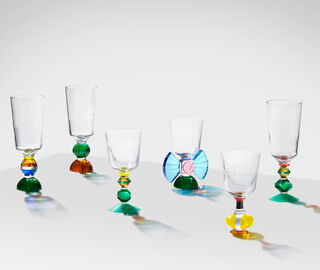 Reflections Copenhagen 'Somerset' short crystal glass, set of two MULTICOLOUR REFL21SOM110MUL