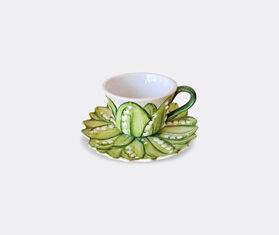Les-Ottomans &#39;Lily of the Valley&#39; teacup and saucer MULTICOLOUR OTTO23LIL841MUL