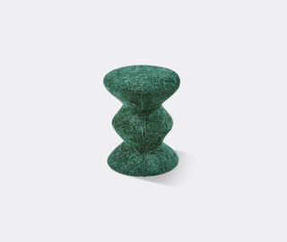 POLSPOTTEN 'Zig Zag' stool, soft dark green GREEN POLS25ZIG055GRN