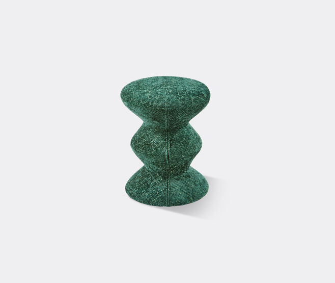 POLSPOTTEN 'Zig Zag' stool, soft dark green GREEN POLS25ZIG055GRN