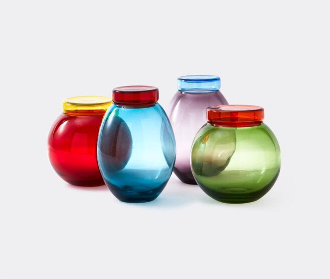 POLSPOTTEN 'Caps and jars&rsquo; bloated mix, set of four MULTICOLOUR POLS24CAP940MUL