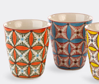 POLSPOTTEN 'Hippy Side' cup, set of four MULTICOLOUR POLS22CUP404MUL