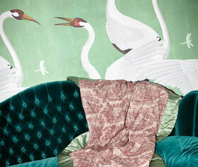Gucci 'Heron' print wallpaper, green GREEN GUCC19HER109GRN