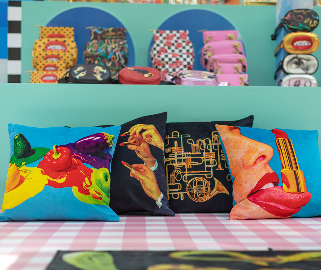 Shop Seletti Cushions Black/multicolor Uni