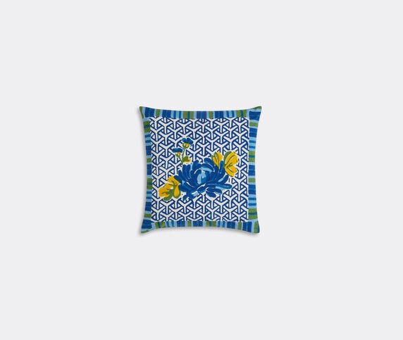 Lisa Corti 'Vienna' cushion, small, blue and cream blue LICO23CUS641MUL