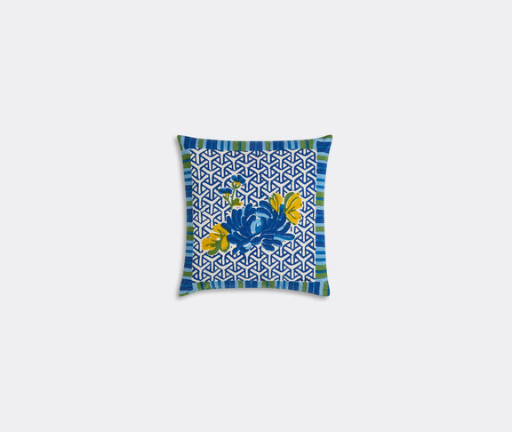 Lisa Corti 'Vienna' cushion, small, blue and cream undefined ${masterID}