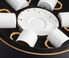 L'Objet 'Mojave' espresso cup & saucer, set of six white & gold LOBJ21EXP301WHI