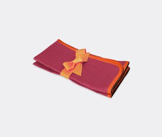 La DoubleJ 'Rainbow Raspberry' large napkin, set of two MULTICOLOUR LADJ23LAR420PUR