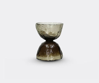 Pomax 'Diabolo' hurricane vase, small, smoke GREY POMA26DIA822GRY