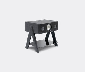 La Boite concept 'Cube' speaker, black and leather MULTICOLOUR BOIT25CUB268MUL