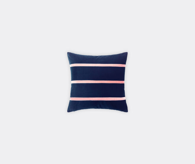 Christina Lundsteen 'Gemma' cushion, dark blue and pale rose MULTICOLOUR CHLU25GEM842MUL