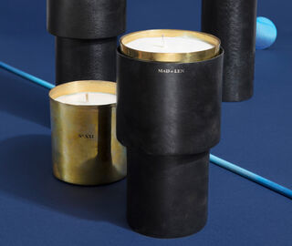 Mad et Len 'Candle holder', wide BLACK MALE23CAN153BLK