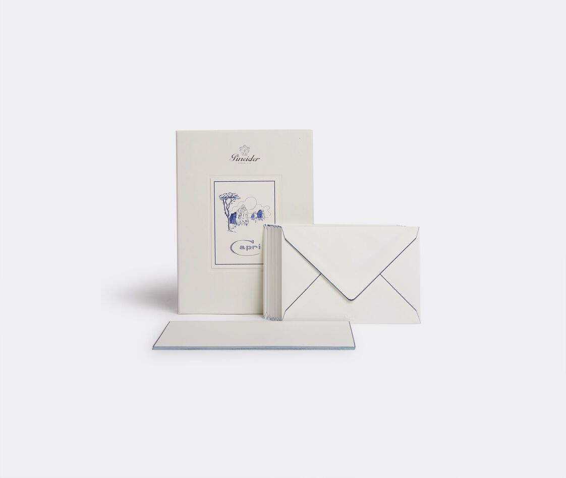 Pineider Writing White In White, Blue