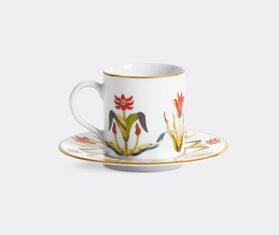 L'Objet 'Grand Tour' espresso cup and saucer, multicolor and gold MULTICOLOUR LOBJ26GRA180MUL