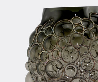 Vanessa Mitrani 'Champagne Ball' vase, smoke and silver GREY VAMI25CHA906GRY