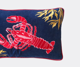 Les-Ottomans &#39;Rock lobster&#39; embroidered cushion MULTICOLOUR OTTO23COT200MUL