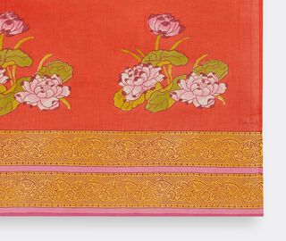 Lisa Corti 'Tea Flower' beach towel, red and orange ORANGE LICO23SAR152MUL
