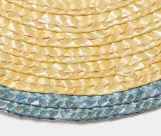 La DoubleJ 'Straw' coster, set of two, blue LIGHT BLUE LADJ25STR737MUL