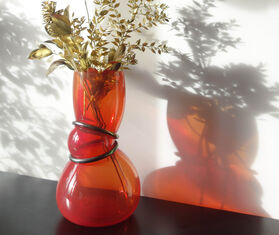 Vanessa Mitrani 'Double Ring' vase, red RED VAMI22DOU399RED