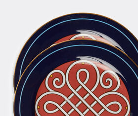 La DoubleJ 'Cortile Blue' dessert plate, set of two BLUE LADJ23DES017BLU