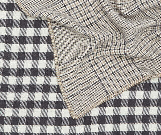 ALONPI 'Babette' throw, ecru, steel and camel MULTICOLOUR ALON23BAB314GRY