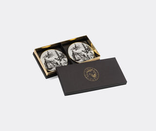 Simone Guidarelli Home 'Oriental Dream' coaster, set of two, black and white MULTICOLOUR SIMO26SOU839MUL