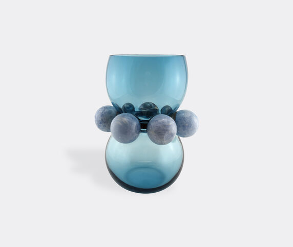 Vanessa Mitrani 'Tiffany' vase, duck blue and bronze blue VAMI23TIF873BEI
