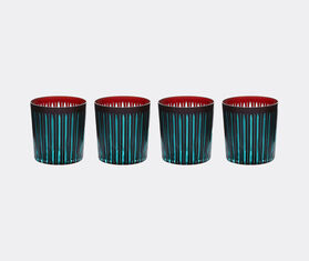 L&#39;Objet &#39;Prism&#39; cocktail glass, set of four, bordeaux BURGUNDY LOBJ24PRI167RED