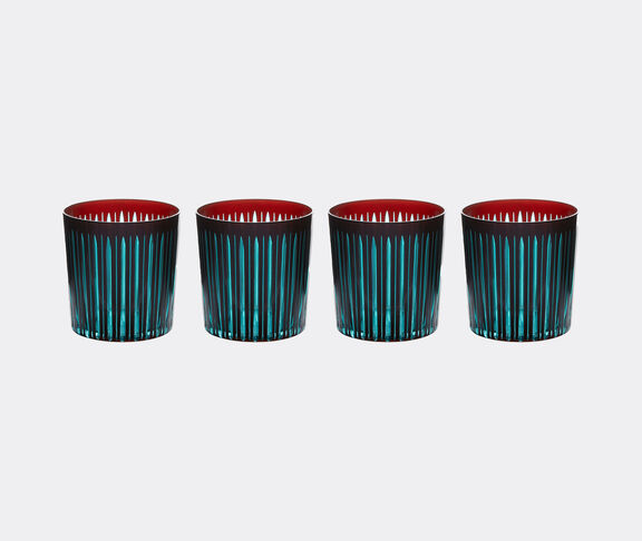 L'Objet 'Prism' cocktail glass, set of four, bordeaux BURGUNDY LOBJ24PRI167RED