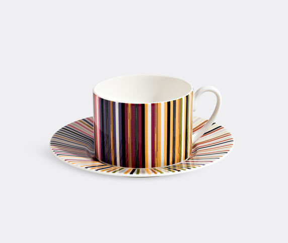 Missoni 'Stripes Jenkins' teacup and saucer, set of two, red
