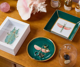 La DoubleJ &#39;Libellula&#39;, trinket tray, green GREEN LADJ25TRI356MUL