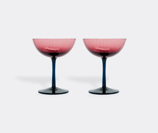 La DoubleJ Champagne coupe, set of two, violet PURPLE LADJ23CHA216PUR