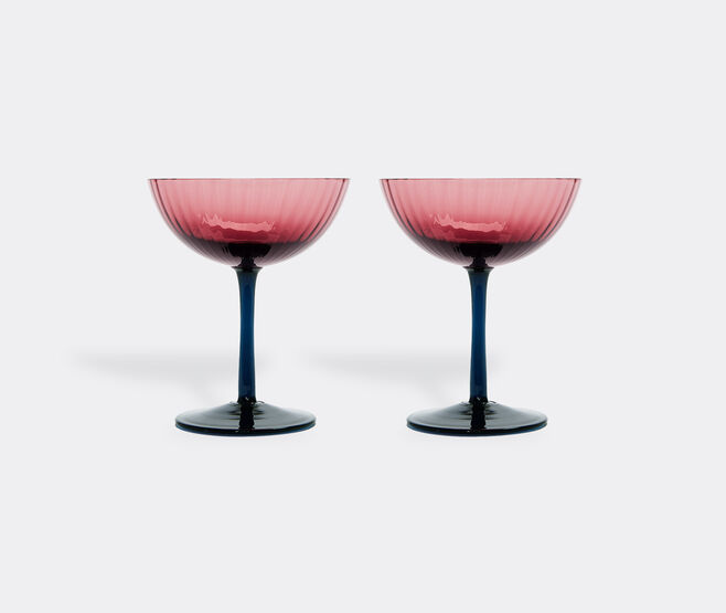 La DoubleJ Champagne coupe, set of two, violet PURPLE LADJ23CHA216PUR