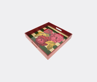 Lisa Corti 'Nizam Stripes' tray, green and natural multicolor MULTICOLOUR LICO24TRA844MUL