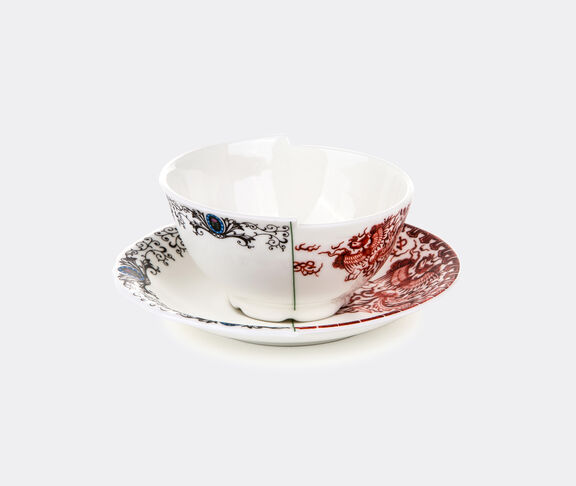 Seletti 'Hybrid Zora' teacup with saucer MULTICOLOUR SELE22HYB442MUL